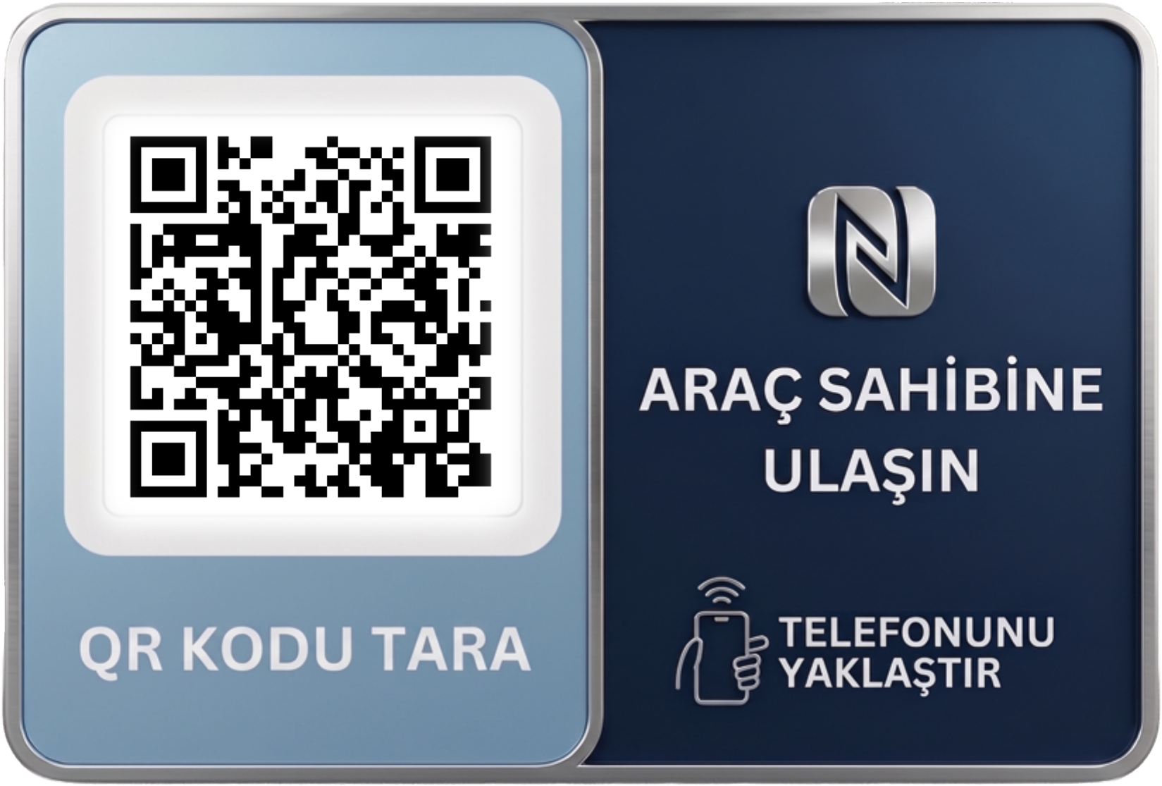TemassızAraç NFC + QR Akıllı Araç İletişim Etiketi